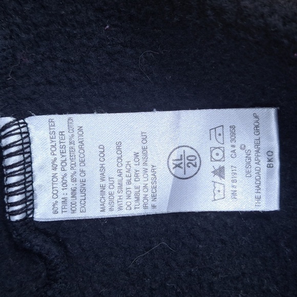 Nike Team University of Iowa black & gold raised font youth XL adult med hoodie - Picture 7 of 7